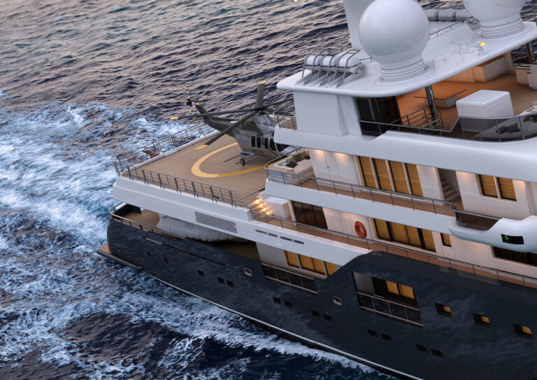 Rendering Helideck Profile - By Serim Srl (Alberto Ascenzi) Architects