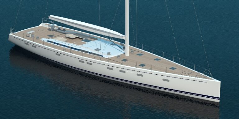 Rendering of Swan 115 FD Yacht - Image credit to Nautors Swan