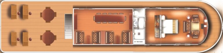 Rivver Yacht Kalay Pandaw - Upped Deck - Onwer suite