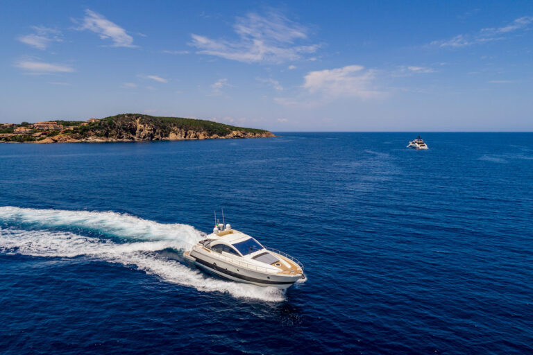 Running Shot Of Motor Yacht MINE