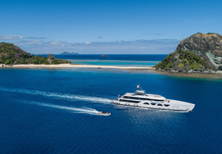 Running Shot Of Superyacht AMELS 6003