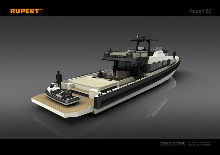 Rupert 80 superyacht rear view