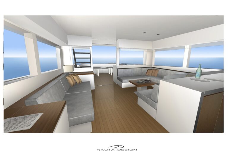 Rupert 80 yacht Galley up saloon fwd central