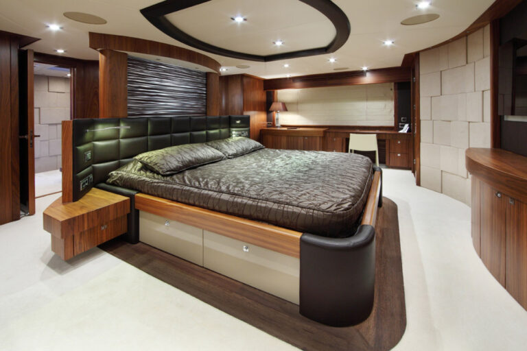 SIMPLE PLEASURE - Master stateroom view credit Sunseeker Yachts