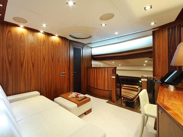 SIMPLE PLEASURE - VIP cabin office lounge credit Sunseeker Yachts