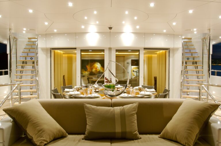Aft Deck Dining In The Evening