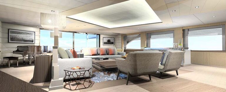 SKYLOUNGE VIEW TO AFT DOORS PORTSIDE