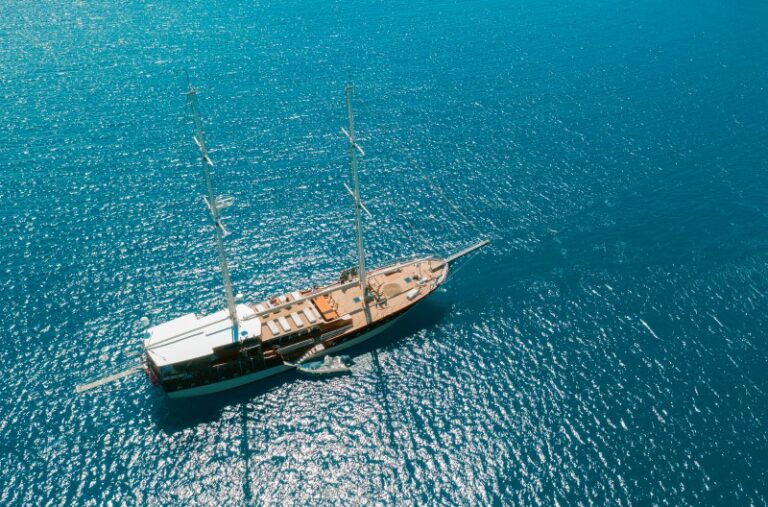 Aerial View Of The Yacht