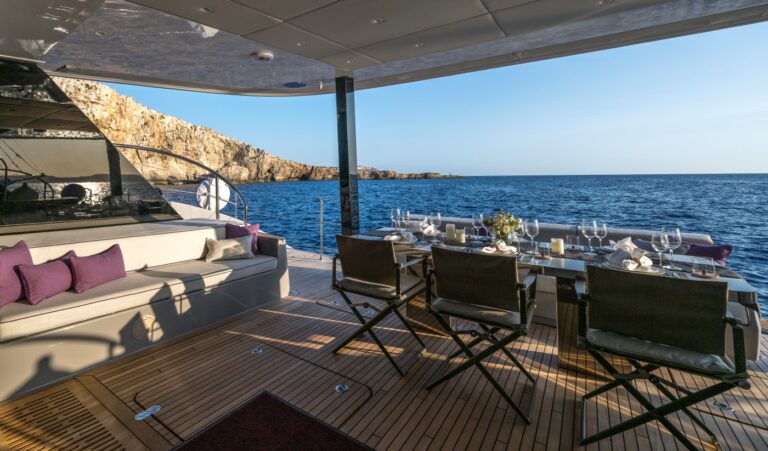 Exterior Dining Area With Sea Views