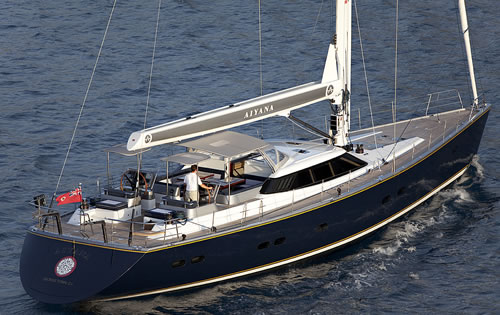 Sail Yacht AIYANA - View from Aft