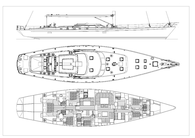 Sail Yacht DHARMA - Layout