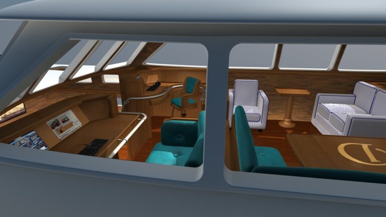 Sail Yacht DOMICIL - Salon Rendering