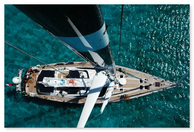 Sail yacht BILLY BUDD - Deck From Above
