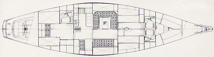 Sail yacht MARGAUX - Layout