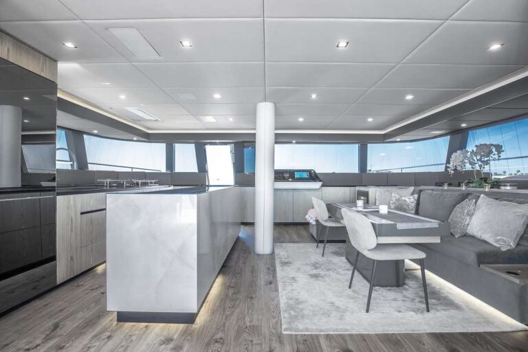 Sailing Catamaran AMAYA Main Salon
