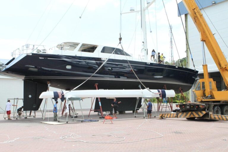 Sailing Yacht Silver Lining at Phithak Shipyard - Image courtesy of Chris Lenz