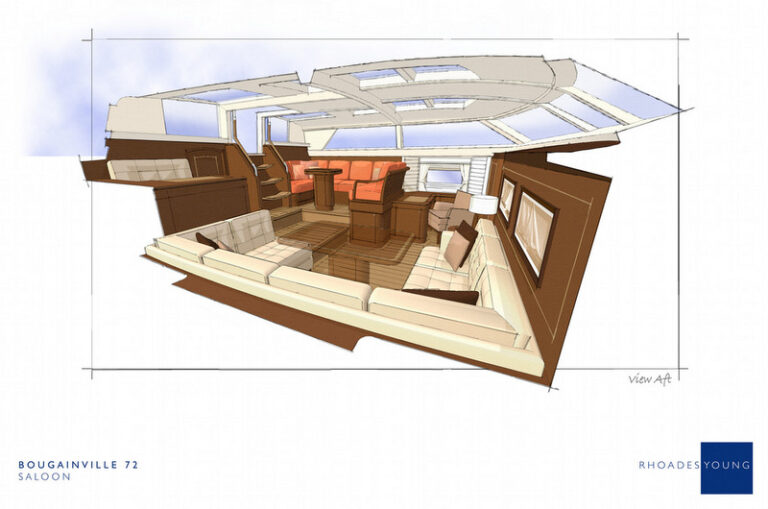 Sailing yacht Bougainville - Saloon Aft View-001