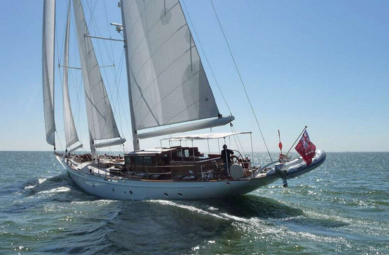 Sailing yacht Neorion under her first sea trial - Photo credit to Oliver van Meer Design BV