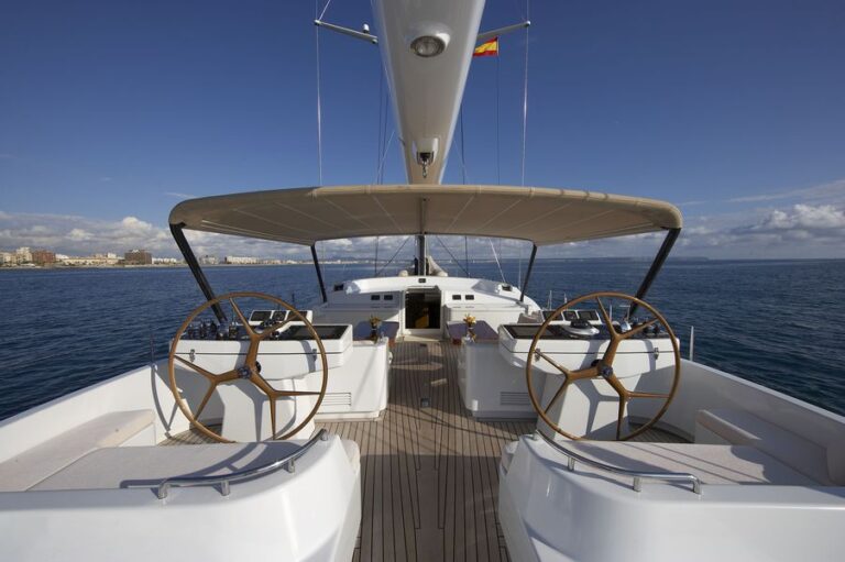 Sailing yacht Nephele -  Cockpit and Helm