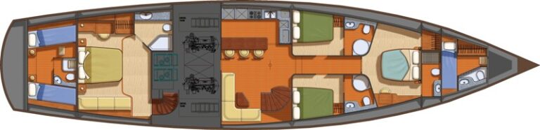 Sailing yacht TANGO CHARLIE - Layout