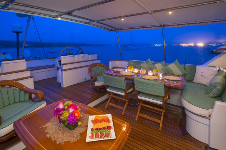 Sailing yacht WHISPER -  Cockpit Dining