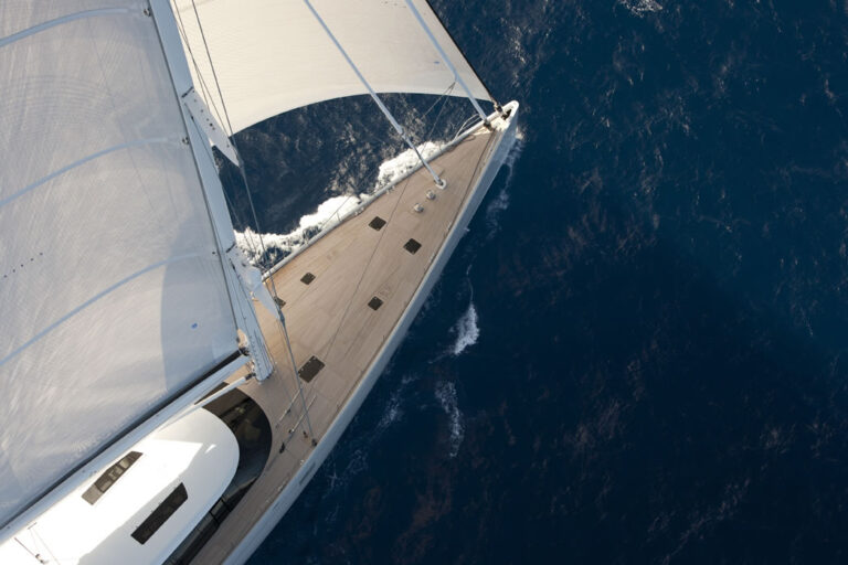 Sailing yacht Zefira From Above