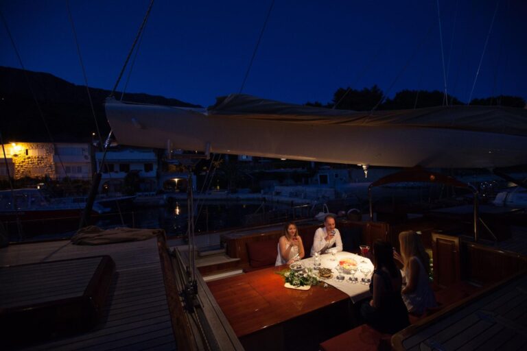 Sailing Yacht Lauran At Night