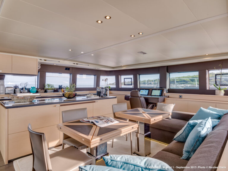 Salon With Galley On Port