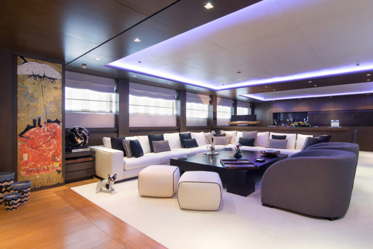 Saloon With Large Sofa And Armchairs