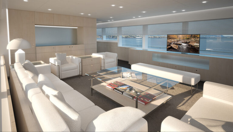 Saloon With Modern Interiors