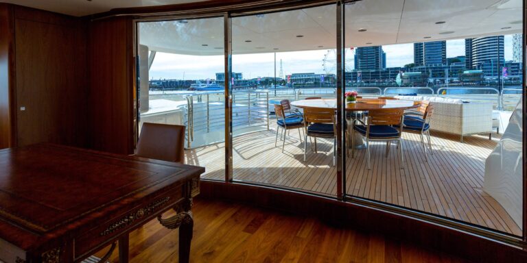 Sky Lounge Looking Aft Onto The Exterior Deck Area