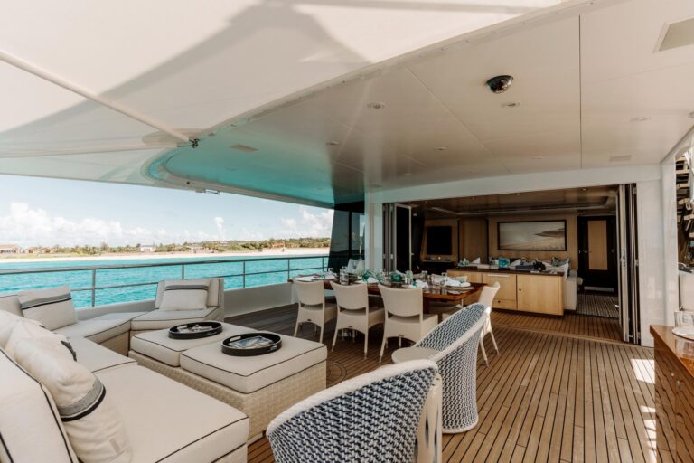 Skylounge With Large Doors To Aft Deck