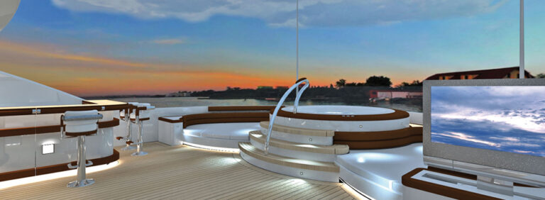 Spapool aboard superyacht Agat by Sevmash