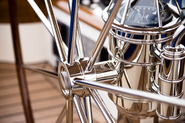 Stainless Steel Helm Pedestal And Navigation