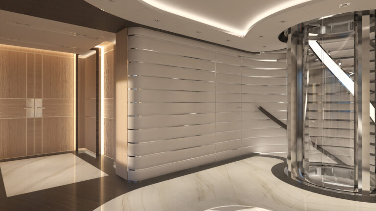 Staircase And Elevator Aboard PROJECT COSMOS