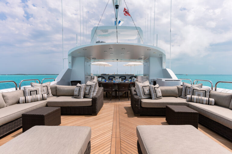 Sun Deck Seating And Sunning Looking Aft - Photo Credit Ocean Air Media