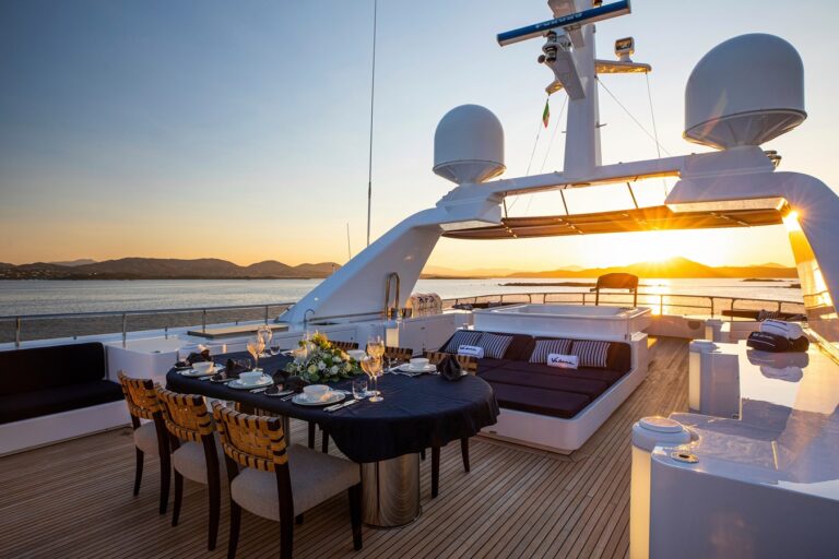 Sundeck Dining At Sunset