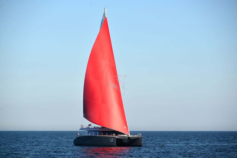 Sunreef Catamaran LUCY Z - Bow View Under Sail