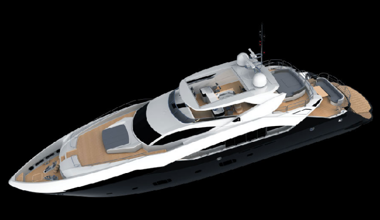 Sunseeker Predator 115 Superyacht - Birds View