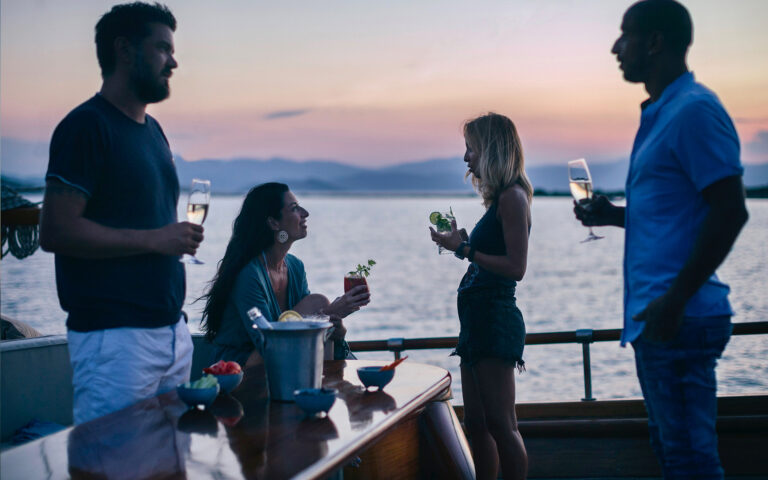 Sunset With Drinks