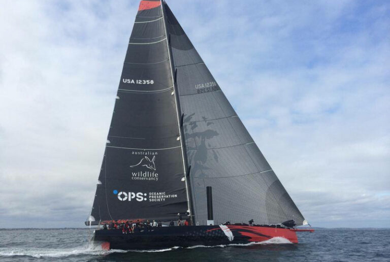 Super yacht Comanche under sea trials - Photo by George Bekris via Scuttlebut Sailing News