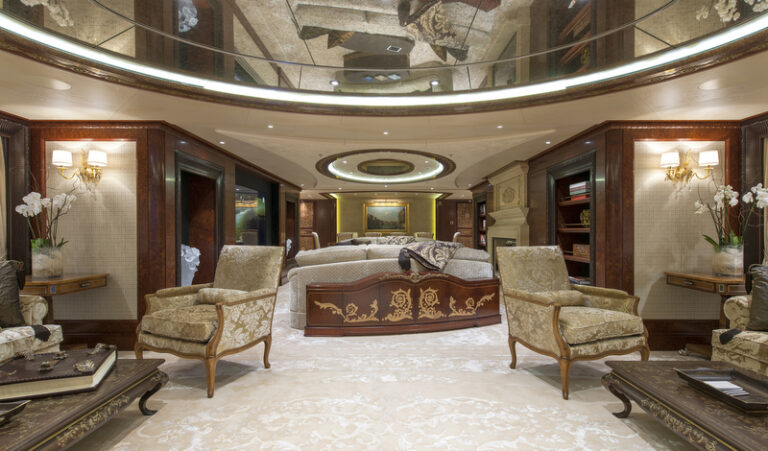 Super yacht ESTER III - Main Deck Saloon - Photo by Klaus Jordan