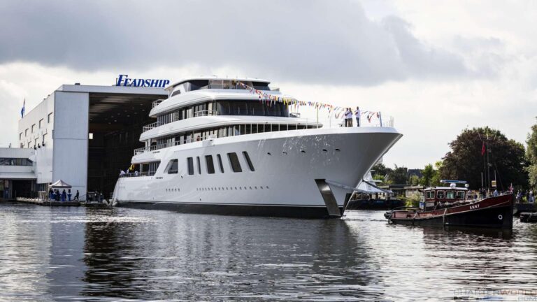 Superyacht AQUARIUS at her Launch - image by Feadship 1