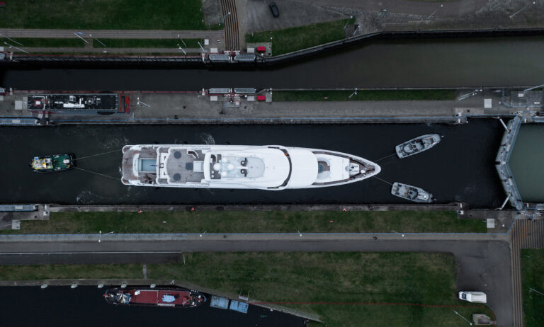 Superyacht AVANTI Leaves Shipyard