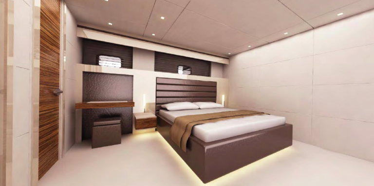 Superyacht BaiaMare - Guest Cabin - Image courtesy of Ned Ship Group