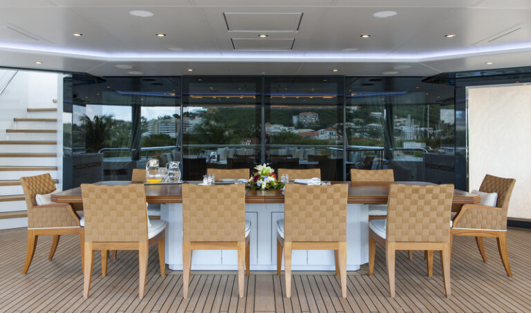 Superyacht ESTER III - Bridge Deck aft - Photo by Klaus Jordan