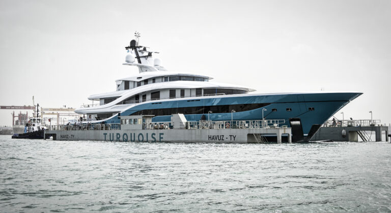 Superyacht GO At Her Launch - Turquoise Yachts