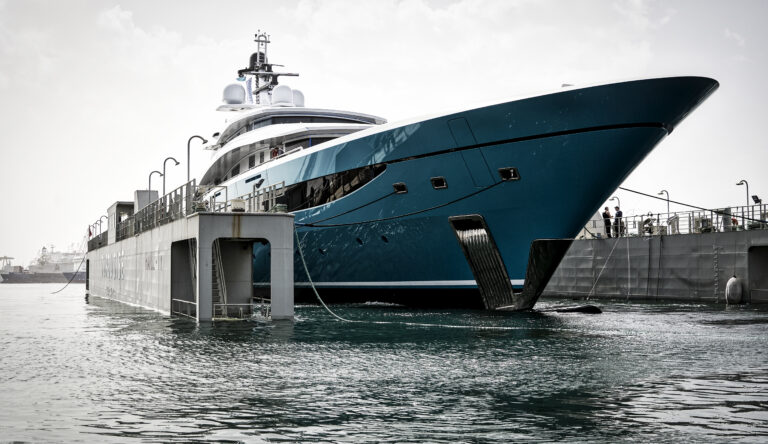 Superyacht GO At Her Launch - Turquoise Yachts - Bow