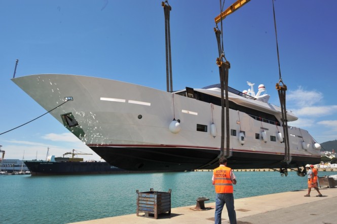 Tecnomar Nadara 30 Superyacht AURORA at her launch