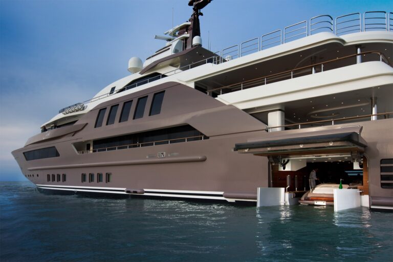 Tender Leaving The Yacht's Interior